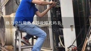 格力空气能热水器故障代码表