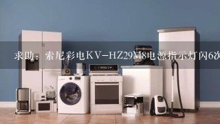 求助：索尼彩电KV-HZ29M8电源指示灯闪6次的原因