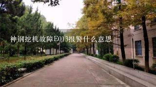 神钢挖机故障E013报警什么意思