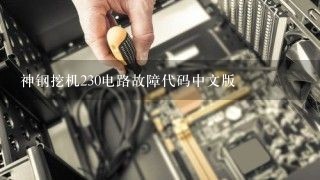 神钢挖机230电路故障代码中文版