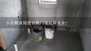 小天鹅滚筒洗衣机门锁故障大全？