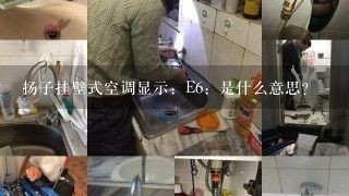 扬子挂壁式空调显示：E6：是什么意思？