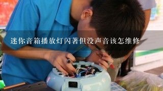 迷你音箱播放灯闪著但没声音该怎维修