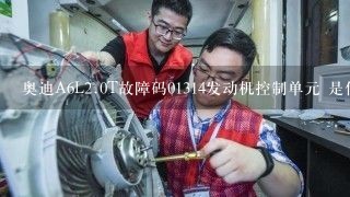 奥迪A6L<br/>2、0T故障码01314发动机控制单元 是什么意思