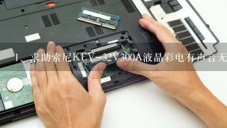 求助索尼KLV-32V300A液晶彩电有声音无图像检修