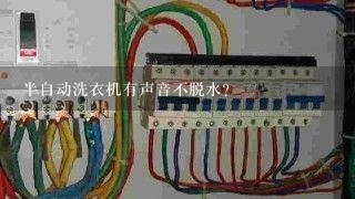 半自动洗衣机有声音不脱水？